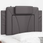 vidaXL Cabecero de cama acolchado cuero sintético gris 80 cm vidaXL Cabecero de cama acolchado cuero sintético gris 80 cm