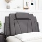 vidaXL Cabecero de cama acolchado cuero sintético gris 80 cm vidaXL Cabecero de cama acolchado cuero sintético gris 80 cm