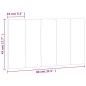 vidaXL Cabecero de cama acolchado terciopelo negro 80 cm