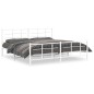 vidaXL Estructura cama metal con cabecero y pie cama blanco 193x203 cm vidaXL Estructura cama metal con cabecero y pie cama blanco 193x203 cm