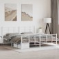 vidaXL Estructura cama metal con cabecero y pie cama blanco 193x203 cm vidaXL Estructura cama metal con cabecero y pie cama blanco 193x203 cm