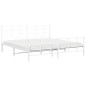 vidaXL Estructura cama metal con cabecero y pie cama blanco 193x203 cm vidaXL Estructura cama metal con cabecero y pie cama blanco 193x203 cm