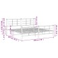 vidaXL Estructura cama metal con cabecero y pie cama blanco 193x203 cm vidaXL Estructura cama metal con cabecero y pie cama blanco 193x203 cm