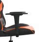 vidaXL Silla gaming cuero sintético negro y naranja vidaXL Silla gaming cuero sintético negro y naranja
