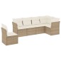 vidaXL Juego de sofás jardín con cojines 6 pzas ratán sintético beige vidaXL Juego de sofás jardín con cojines 6 pzas ratán sintético beige