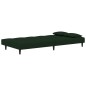 vidaXL Sofá cama de 2 plazas con dos almohadas terciopelo verde oscuro vidaXL Sofá cama de 2 plazas con dos almohadas terciopelo verde oscuro