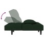 vidaXL Sofá cama de 2 plazas con dos almohadas terciopelo verde oscuro vidaXL Sofá cama de 2 plazas con dos almohadas terciopelo verde oscuro
