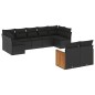 vidaXL Set de sofás de jardín 8 piezas y cojines ratán sintético negro vidaXL Set de sofás de jardín 8 piezas y cojines ratán sintético negro