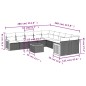 vidaXL Set de sofás de jardín 11 pzas y cojines ratán sintético negro vidaXL Set de sofás de jardín 11 pzas y cojines ratán sintético negro