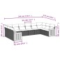 vidaXL Set de sofás de jardín 10 pzas cojines ratán sintético negro vidaXL Set de sofás de jardín 10 pzas cojines ratán sintético negro