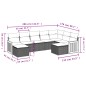 vidaXL Set de muebles de jardín 9 pzas y cojines ratán sintético gris