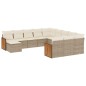 vidaXL Set de sofás de jardín 12 pzas y cojines ratán sintético marrón vidaXL Set de sofás de jardín 12 pzas y cojines ratán sintético marrón