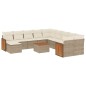 vidaXL Set de sofás de jardín 12 pzas y cojines ratán sintético marrón vidaXL Set de sofás de jardín 12 pzas y cojines ratán sintético marrón