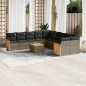 vidaXL Set de sofás de jardín 11 pzas y cojines ratán sintético gris vidaXL Set de sofás de jardín 11 pzas y cojines ratán sintético gris