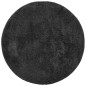 vidaXL Alfombra de pelo largo moderna gris antracita Ø 120 cm
