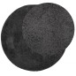 vidaXL Alfombra de pelo largo moderna gris antracita Ø 120 cm