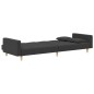 vidaXL Sofá cama de 2 plazas con dos almohadas tela gris oscuro vidaXL Sofá cama de 2 plazas con dos almohadas tela gris oscuro