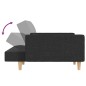 vidaXL Sofá cama de 2 plazas con dos almohadas tela gris oscuro vidaXL Sofá cama de 2 plazas con dos almohadas tela gris oscuro