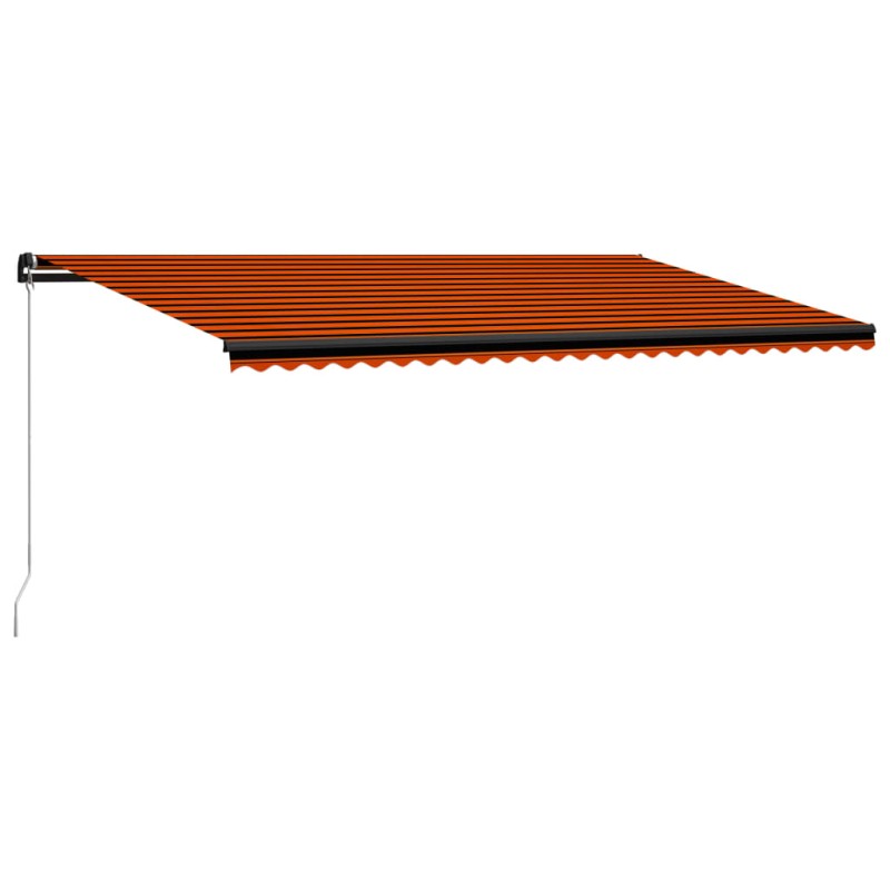 vidaXL Toldo manual retráctil naranja y marrón 600x300 cm vidaXL Toldo manual retráctil naranja y marrón 600x300 cm