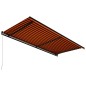 vidaXL Toldo manual retráctil naranja y marrón 600x300 cm vidaXL Toldo manual retráctil naranja y marrón 600x300 cm