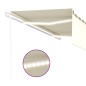 vidaXL Toldo automático persiana LED sensor de viento crema 5x3 m 