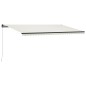 vidaXL Toldo retráctil manual con luz LED color crema 600x300 cm vidaXL Toldo retráctil manual con luz LED color crema 600x300 cm