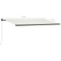 vidaXL Toldo retráctil manual con luz LED color crema 600x300 cm vidaXL Toldo retráctil manual con luz LED color crema 600x300 cm