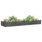 vidaXL Jardinera arriate con forro madera abeto gris 240x60x25 cm vidaXL Jardinera arriate con forro madera abeto gris 240x60x25 cm