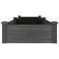 vidaXL Jardinera arriate con forro madera abeto gris 240x60x25 cm vidaXL Jardinera arriate con forro madera abeto gris 240x60x25 cm