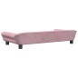 vidaXL Cama para perros de terciopelo rosa 100x50x21 cm