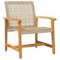 vidaXL Juego de bistro de 5 piezas ratán PE beige y madera de acacia vidaXL Juego de bistro de 5 piezas ratán PE beige y madera de acacia