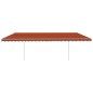 vidaXL Toldo automático LED sensor de viento naranja y marrón 6x3 m vidaXL Toldo automático LED sensor de viento naranja y marrón 6x3 m