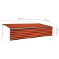 vidaXL Toldo retráctil manual con persiana naranja y marrón 6x3 m vidaXL Toldo retráctil manual con persiana naranja y marrón 6x3 m