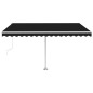 vidaXL Toldo automático LED sensor de viento gris antracita 400x350 cm vidaXL Toldo automático LED sensor de viento gris antracita 400x350 cm