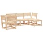 vidaXL Juego de sofás de jardín 5 piezas madera maciza de pino vidaXL Juego de sofás de jardín 5 piezas madera maciza de pino