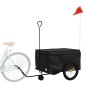 vidaXL Remolque para bicicleta hierro negro 45 kg vidaXL Remolque para bicicleta hierro negro 45 kg