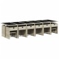 vidaXL Set comedor jardín y cojines 17 pzas ratán sintético gris claro vidaXL Set comedor jardín y cojines 17 pzas ratán sintético gris claro