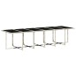 vidaXL Set comedor jardín y cojines 17 pzas ratán sintético gris claro vidaXL Set comedor jardín y cojines 17 pzas ratán sintético gris claro