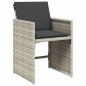 vidaXL Set comedor jardín y cojines 17 pzas ratán sintético gris claro vidaXL Set comedor jardín y cojines 17 pzas ratán sintético gris claro