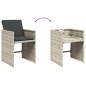 vidaXL Set comedor jardín y cojines 17 pzas ratán sintético gris claro vidaXL Set comedor jardín y cojines 17 pzas ratán sintético gris claro