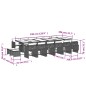 vidaXL Set comedor jardín y cojines 17 pzas ratán sintético gris claro vidaXL Set comedor jardín y cojines 17 pzas ratán sintético gris claro