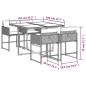 vidaXL Set comedor de jardín 5 pzas con cojines ratán sintético beige vidaXL Set comedor de jardín 5 pzas con cojines ratán sintético beige