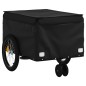 vidaXL Remolque para bicicleta hierro negro 30 kg
