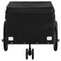 vidaXL Remolque para bicicleta hierro negro 30 kg