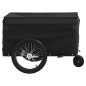 vidaXL Remolque para bicicleta hierro negro 30 kg