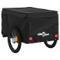 vidaXL Remolque para bicicleta hierro negro 30 kg