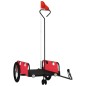 vidaXL Remolque para bicicletas hierro y tela Oxford rojo vidaXL Remolque para bicicletas hierro y tela Oxford rojo