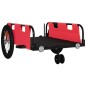 vidaXL Remolque para bicicletas hierro y tela Oxford rojo vidaXL Remolque para bicicletas hierro y tela Oxford rojo