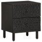 vidaXL Mesita de noche de madera maciza de mango negra 40x33x46 cm vidaXL Mesita de noche de madera maciza de mango negra 40x33x46 cm