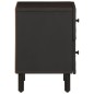 vidaXL Mesita de noche de madera maciza de mango negra 40x33x46 cm vidaXL Mesita de noche de madera maciza de mango negra 40x33x46 cm